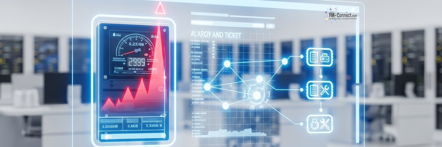 Alarm- und Ticketlogik zur automatischen Erfassung und Bearbeitung von Störungen im Energiemanagement